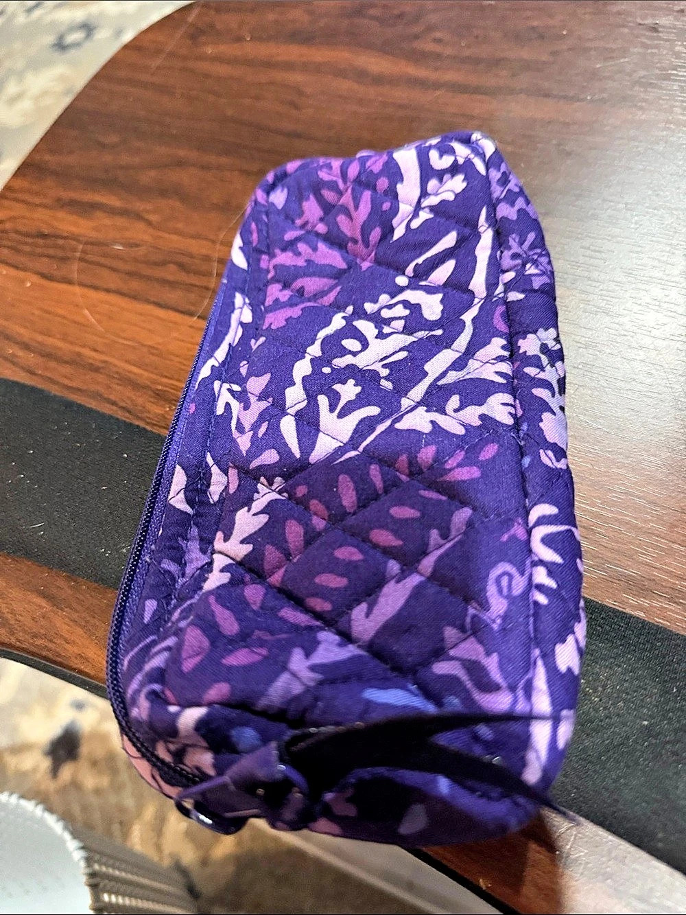 Vera Bradley Floral Cosmetic Pouch in Purple
